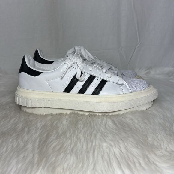 Adidas X Beyonce Ivy Park White and Black Superstar Pointed Toe Sneakers Sz 11 - Picture 6 of 9
